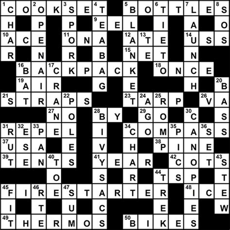 Outdoor gear brand crossword - Answers for OUTDOOR GEAR BRAND crossword clue. Search for crossword clues ⏩ 2, 3, 4, 5, 6, 7, 8, 9, 10, 11, 12, 13, 14, 15, 16, 17, 22 Letters. Solve crossword ... 